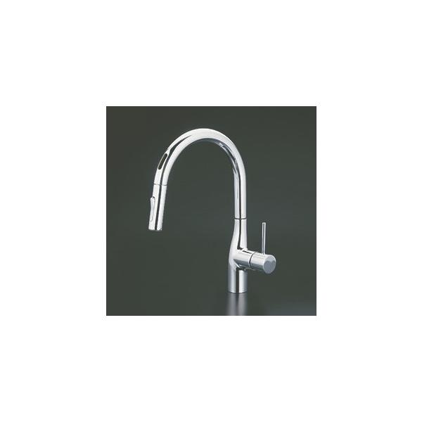 KVK KM6071DECHS KVK シングルシャワー付混合栓(センサー付) 撥水 電池