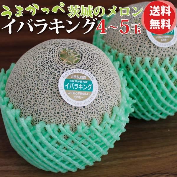 茨城 メロン ギフト 青肉メロン イバラキング 4-5玉入 送料無料