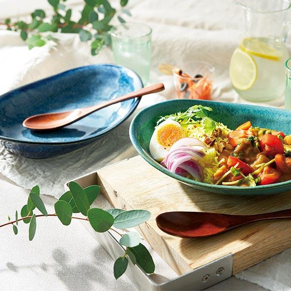 M-mode 釉変わり オーバルカレーペア 〈02363〉 食器セット : 愛deal