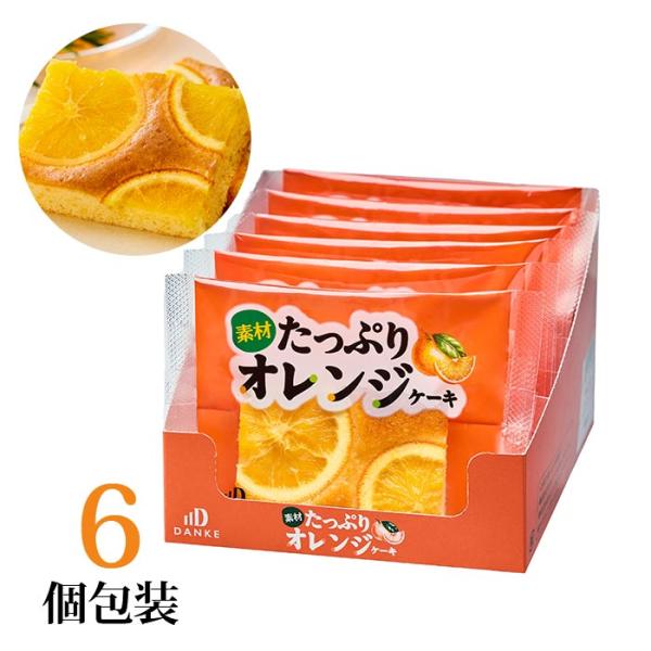 素材たっぷりオレンジケーキ 6個×8ケース 48個  〈TS-OGB〉 ダンケ 中島大祥堂