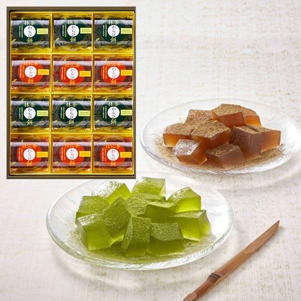 宇治茶の風味広がる『もっちり ぷるり』としたわらび餅。抹茶とほうじ茶の2つの美味しさを詰合せました。抹茶わらび餅／京都産の宇治抹茶をわらび餅ときな粉の両方に加えました。 抹茶わらび餅と抹茶きな粉が織り成す、濃く深い上品なお抹茶の味わいをお愉...