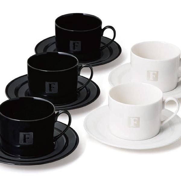 FAUCHON 5客コーヒーセット Black & White 〈FA80-2〉 フォション 食器 