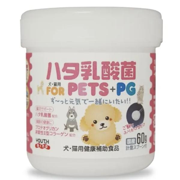 LCH ハタ乳酸菌 FOR PETS + PG ( 60g 入り 約２ケ月 計量スプーン付 )