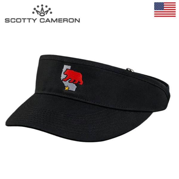 限定レア スコッティキャメロン SCOTTY CAMERON カリーベア CALI BEAR Visor サンバイザー 104952 メンズ 帽子 USA直輸入品 並行輸入