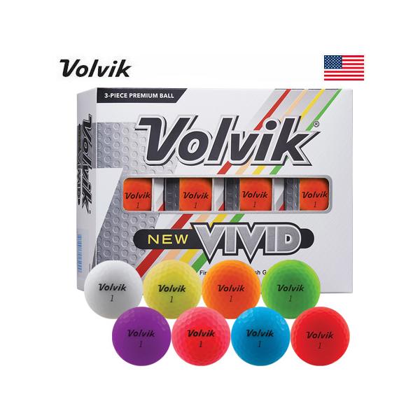 Volvik 2020 NEW VIVID マットカラーボール ボルビック ビビッド ヴィヴィッド 1ダース 12球 USA直輸入品