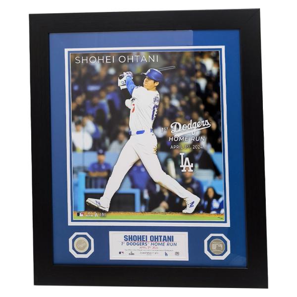 大谷翔平 ドジャース 移籍後初ホームラン記念 特大フォトフレーム 約70×60cm 世界限定50点 シリアルナンバー入り 限定コイン2種付属 稀少 激レア プレミア 2024