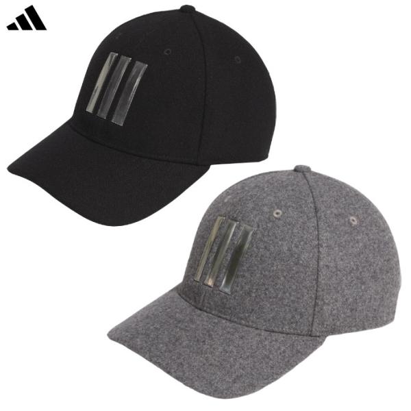 保温性を高めるウール混フランネルのキャップ。汗をコントロールしてバックナインまで集中力を切らさない、AEROREADYスウェットバンドが採用されている。品番：KQE28素材：レーヨン50% ウール50%サイズ：OSFX ( 57-60cm ...