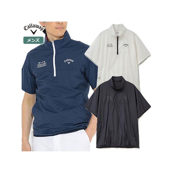Callaway（キャロウェイ） ストレッチリップストップ半袖ハーフジップ