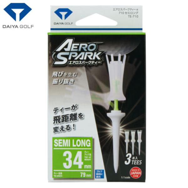 他サイト： ダイヤゴルフ エアロスパークティー710セミロング TE-710 ゴルフ DAIYA GOLF 2024年モデル 日本正規品の商品画像