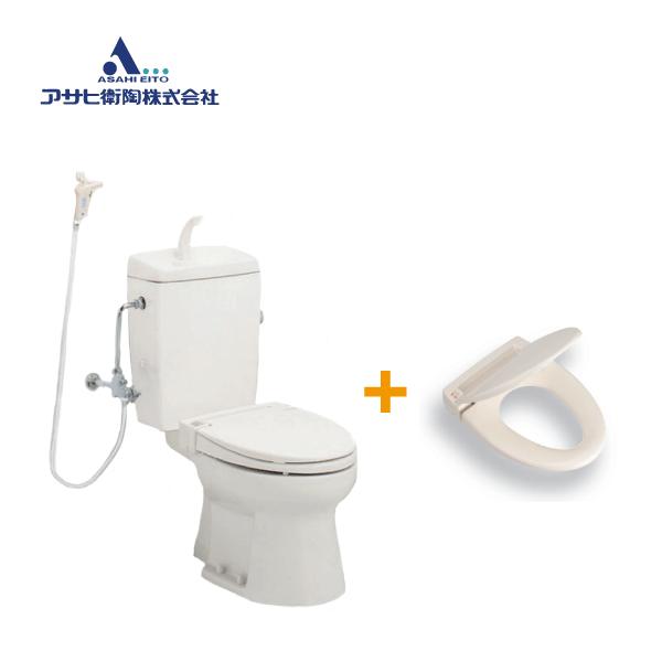 簡易水洗便器 簡易水洗トイレ サンクリーン(手洗付) 暖房便座セット