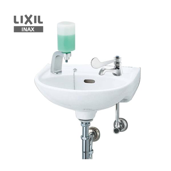 手洗い機 LIXIL 平付手洗器 水石けん入付 ハンドル水栓セット L-15G