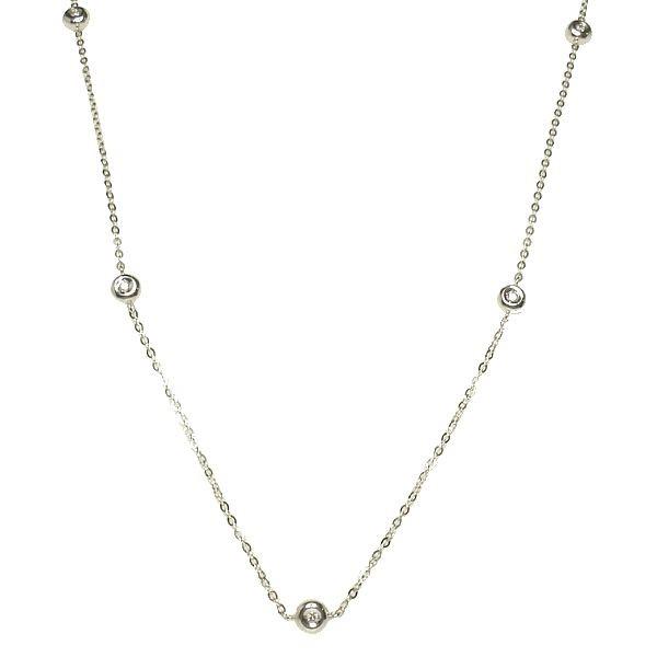 ダイヤモンドネックレス K18WGホワイトゴールド トータル0.310カラット  