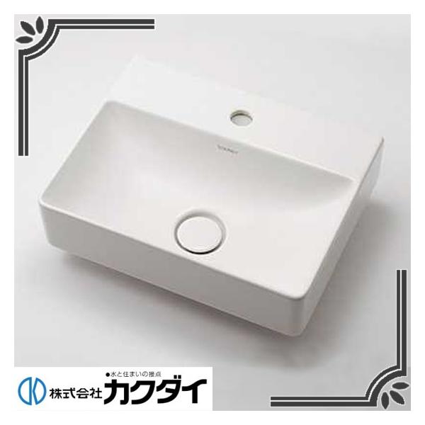 新品未使用品　カクダイ 角型手洗器 DU-0732450071 陶器製 jyusetsu-hanbai_kakudai-du-