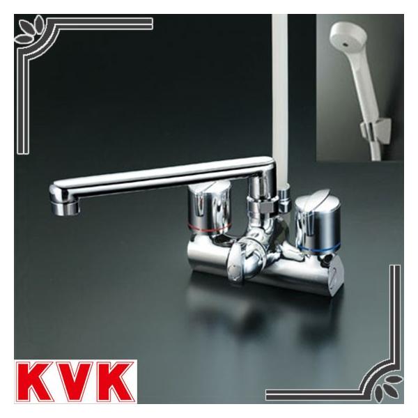 KVK デッキ形一時止水付2ハンドルシャワー KF206G (水栓金具