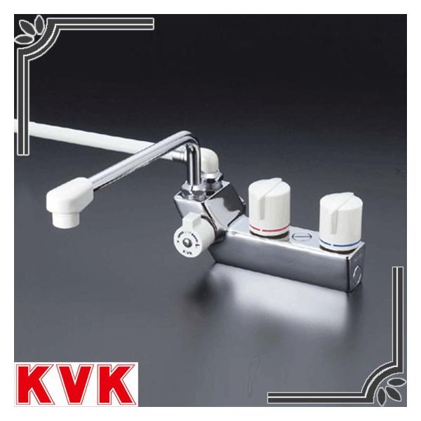 KVK KVK KF207 デッキ形一時止水付2ハンドルシャワー （左側シャワー
