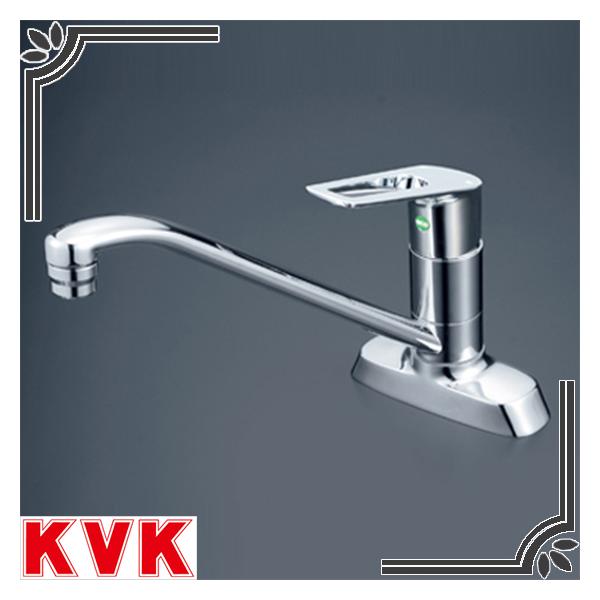 KVK 流し台用シングルレバー式混合栓(eレバー) KM5081TEC (水栓金具