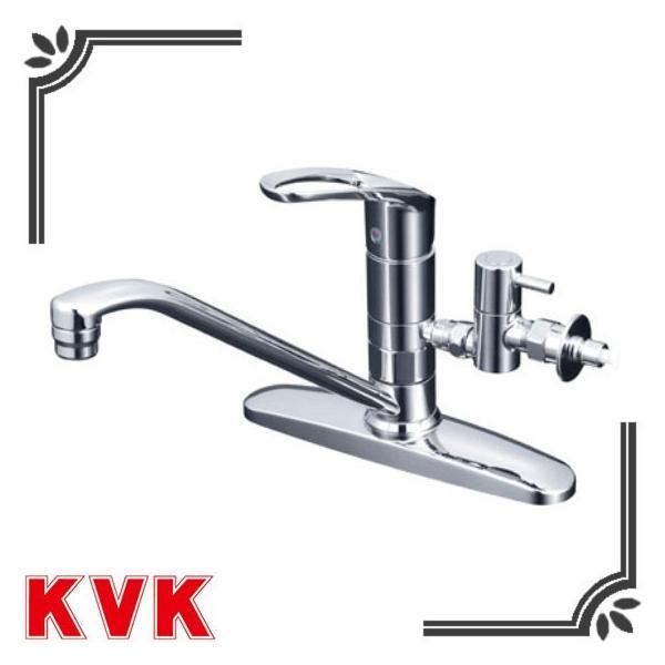 KVK 流し台用シングルレバー式混合栓(分岐止水栓付)(寒冷地用 KVK 流し台用シングルレバー式混合栓(分岐止水栓付)(寒冷地用