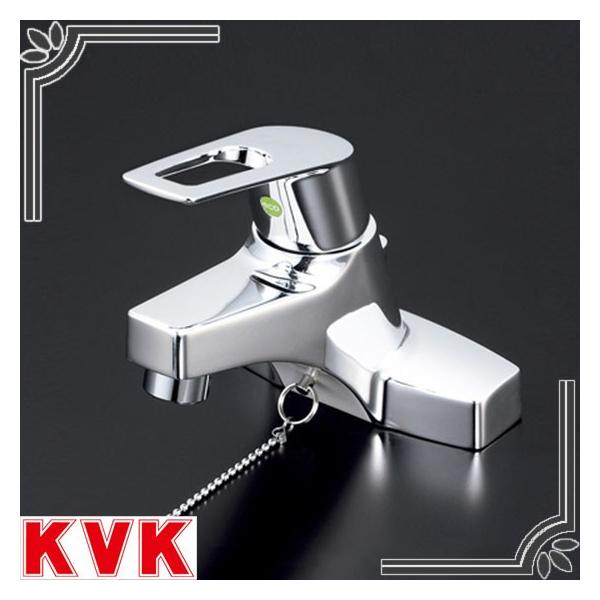 KVK シングルレバー式混合栓 KM7014TEC 7521 シングル混合栓（湯側回転角度規制）：KM7014TA｜洗面用水栓：台