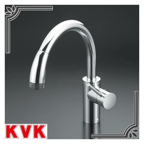 KVK KM708G 流し台用シングルレバー式シャワー付混合栓 : 住宅