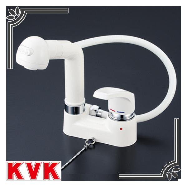 KVK KM8004GS シングルレバー式洗髪シャワー (ゴム栓付) : 住宅 KVK KM8004GS シングルレバー式洗髪シャワー (ゴム栓付) : 住宅