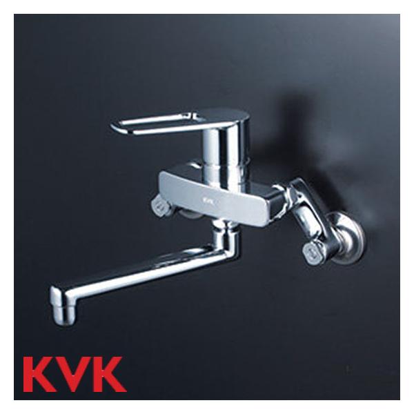 KVK　MSK110KET　キッチン用シングルレバー式混合栓（eレバー） KVK MSK110KET 壁付シングル湯水混合栓（eレバー） : 住宅設備