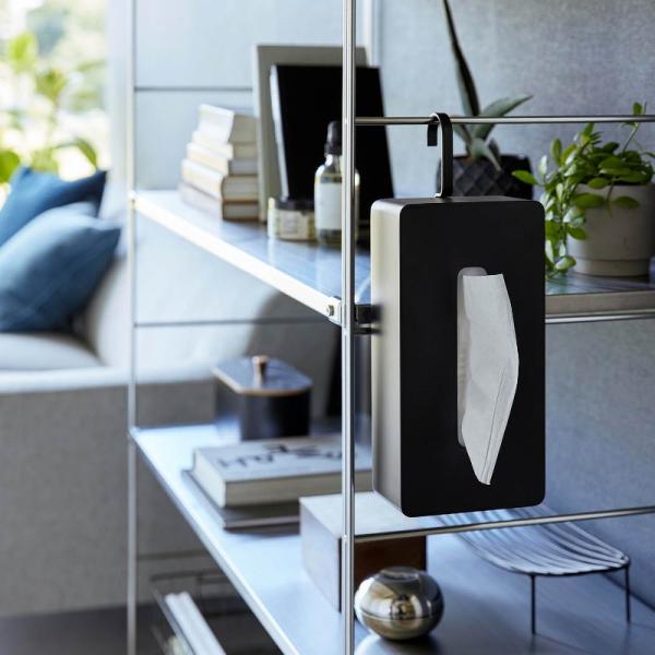 他サイト： 山崎実業　引っ掛けティッシュケース タワー ブラック 4903208018685　【品番：01868】の商品画像