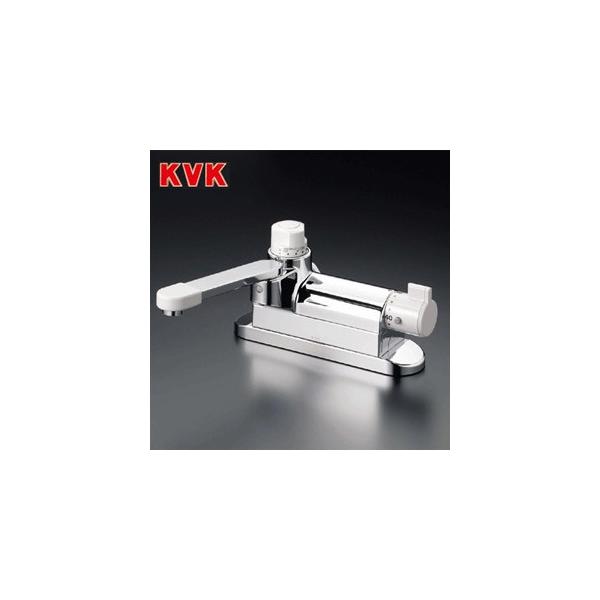 KVK デッキ形定量止水付サーモスタット式混合栓 KM297G (水栓