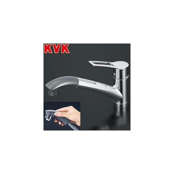 KVK 流し台用シングルレバー式シャワー付混合栓 KM5031 (水栓金具 