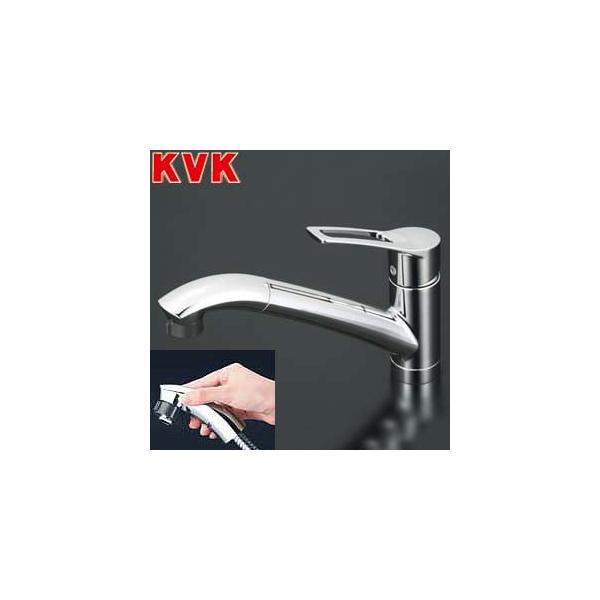 KVK 流し台用シングルレバー式シャワー付混合栓 KM5031T (水栓 KVK 流し台用シングルレバー式シャワー付混合栓 KM5031T (水栓