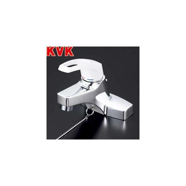 KVK 洗面用シングルレバー式混合栓 ゴム栓付 KM7014T2 (水栓金具 KVK 洗面用シングルレバー式混合栓 ゴム栓付 KM7014T2 (水栓金具