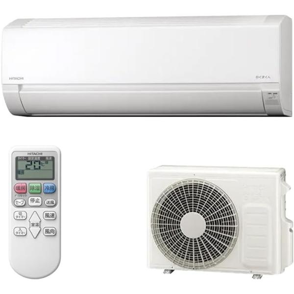 日立 ルームエアコン 壁掛け6畳用 2.2KW RAS-AJ2225S-W 単相100V 沖縄、北海道、離島は配送不可　取付工事はついておりません。
