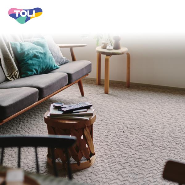 東リ ファブリックフロア アタック1100 スフレニット 400×400mm AK11心の底から寛げるようなやわらかい質感にこだわり、繊細な糸を使用。愛らしいニットモチーフを、ふわっと膨らませたループパイルで立体的に表現しました。【パイル】...