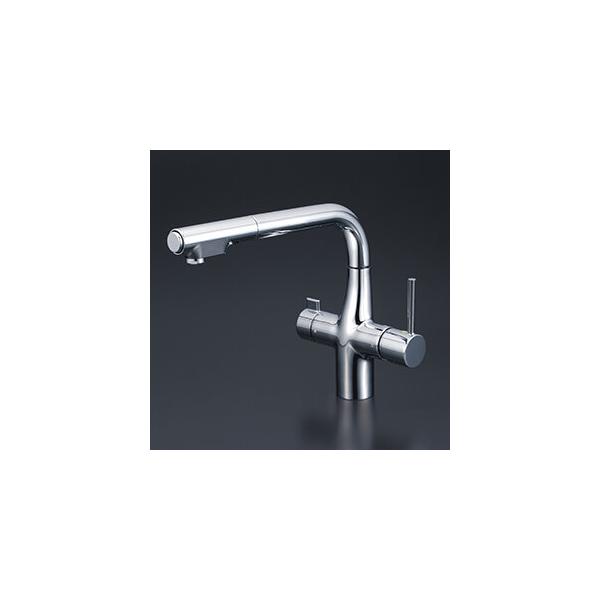 KVK 浄水器部品 KM8009ECCL KVK ビルトイン浄水器用シングルシャワー付混合栓 浄水