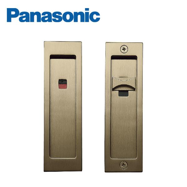 パナソニック 内装ドア 角型引手 C1型 表示錠 ワンタッチ 真鍮色(メッキ) MJE2PC14FK Panasonic