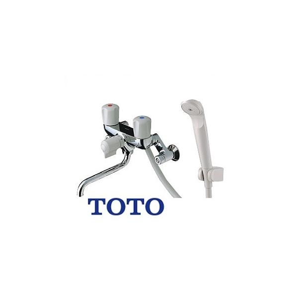 TOTO 壁付2ハンドル混合水栓(一時止水付、スプレー) TMS20C (水栓金具 