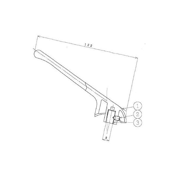 KVK KP38 MYMメンテナンス用パーツ 操作レバーFM707用 定形外