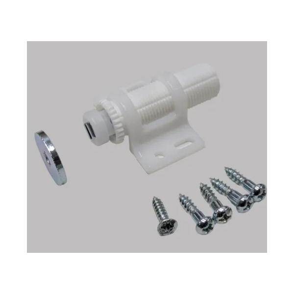 ・キャビネットの扉キャッチ部材です。付属部品：本体取付用ねじ4本座金取付用ねじ1本※本部品は交換専用部品です。交換に当たっては以下の点にご注意ください。・締めすぎによってネジが空転しないように手回しドライバーでゆっくりと締め付けてください。...