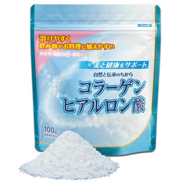 ■ 1袋の内容量：100g × 6袋【原材料名】コラーゲンペプチド（豚由来）、ヒアルロン酸、ゼラチン※アルミ袋でのお届けになりますほほえみ元気クラブ