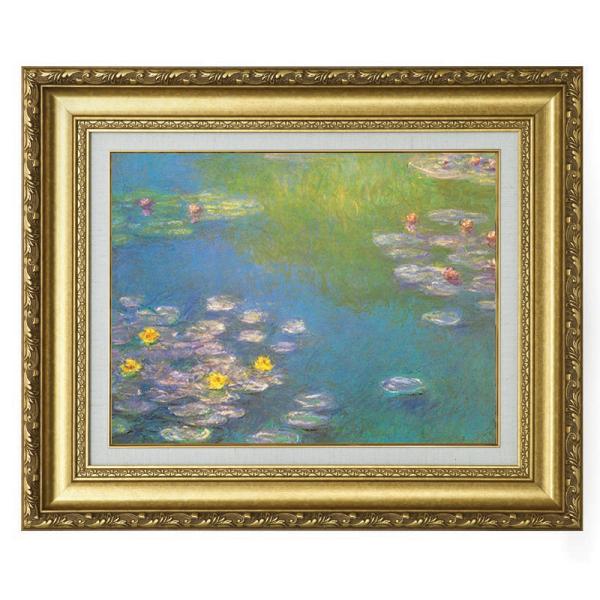 絵画 美術複製画 絵画 複製 立体 6号 モネ 睡蓮 立体複製名画 レプリカ 額付き 美術品