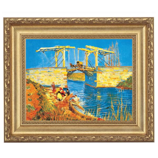 超メルカリ市協賛価格♦️ゴッホ　絵画　風景画『アルルの跳ね橋』 世界の名画　美術品 k-1ba_a032-10221