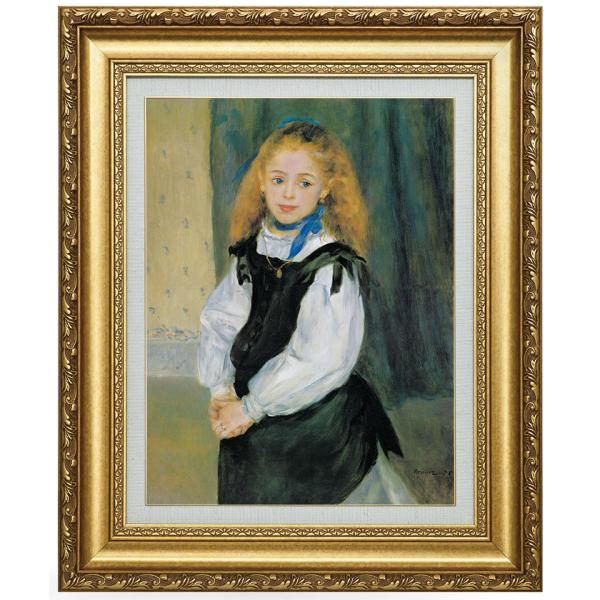 ルノワール ルノアール ルグラン嬢 6号 立体複製名画 レプリカ 額付き 美術品 絵画 インテリア おしゃれ 壁掛け 壁飾り - アートの友社 ホーリ通信