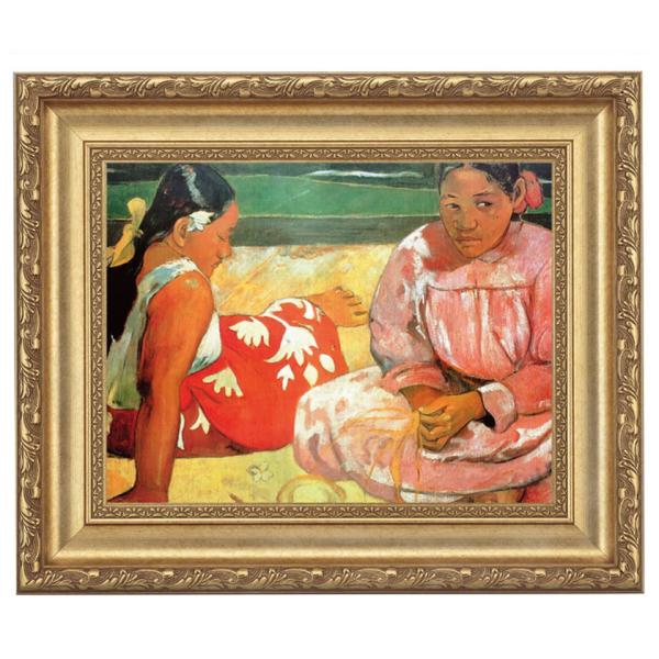 ゴーギャン 絵画 作品 タヒチの女 （浜辺にて） 4号 立体複製名画