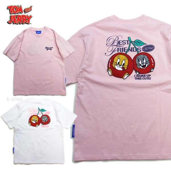 トムとジェリー さくらんぼ Tシャツ 半袖 tシャツ SEQUENZ