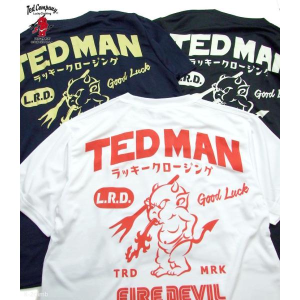 テッドマン ドライTシャツ TDRYT-1800 ドライ半袖Tシャツ エフ商会 TEDMAN 半t 吸汗速乾性 サラッと着心地良い メンズ ドライT ラッキークロウジング