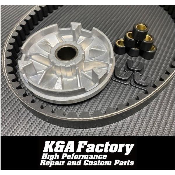 補修用駆動系セット(強化ベルト/プーリー/スライドピース/ウエイトローラー) ギア(4KN1-9/A-H) チャンプCX(3FC)  BW'S50(3AA/5DA) :689-JOG50-SLD5G-7033:Bike Parts Shop KA Factory 通販  