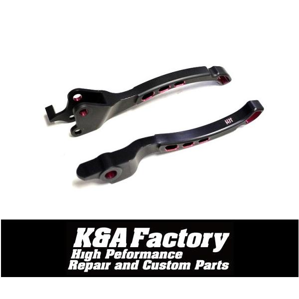KN企画 デュアルカラーブレーキレバー マットブラック/レッド UBS仕様車専用 シグナスグリファス/グリフィスUBS BW'S125 3型UBS