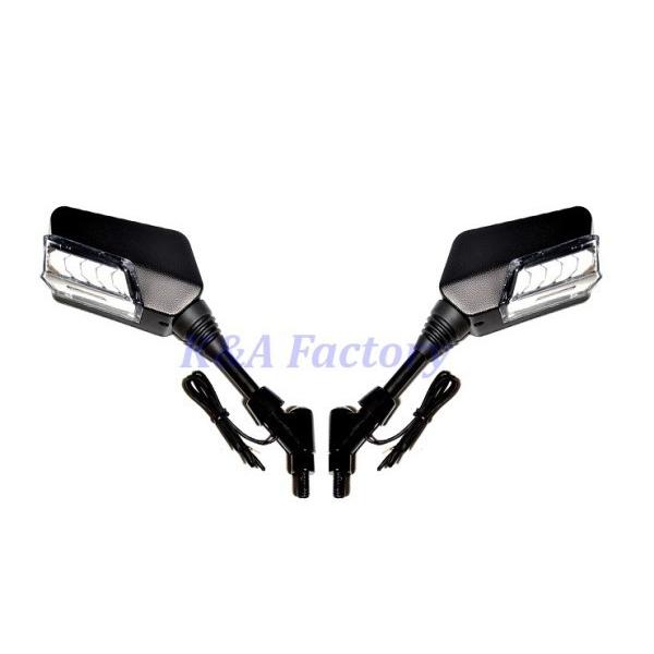 ミラーシーケンシャルウインカー ブルーポジションライト