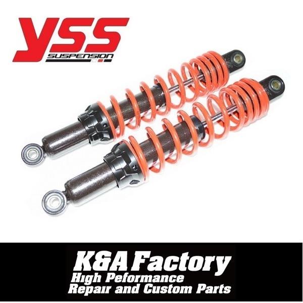 リアサスペンション　YSS製　330mm YSSリアショック/サスペンション 330mm ブラック/レッド カブ50/70/90