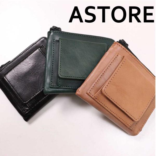 ホークカンパニー Hawk Company 財布 ASTORE イタリアンレザー ラコンパクトウォレット ジップ 財布 メンズ レディース プレゼント 本革 k-aiya_hk-as3002