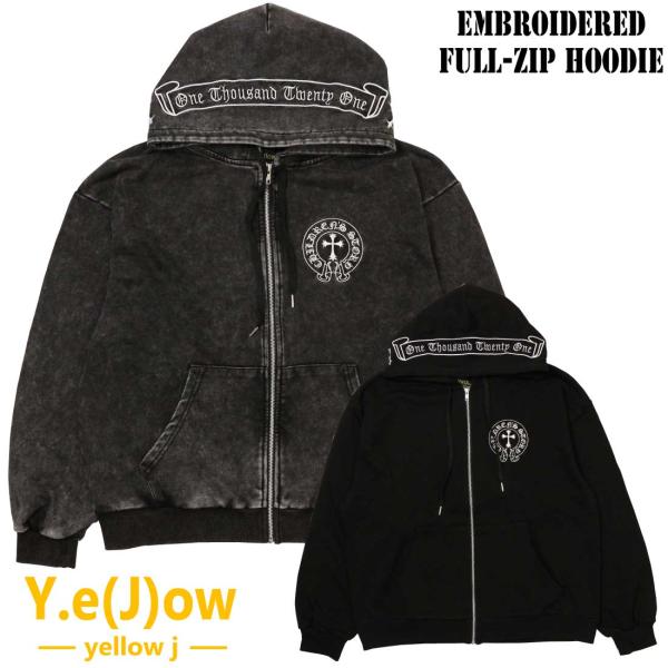 Yellow.J イエロージェイ 長袖 パーカー 145615 クロス 刺繍
